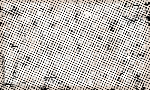 Textured Dotted Halftone Retro Paper Print Texture Vector Abstract Wallpaper