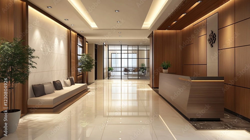 Modern Elegant Office Lobby Interior Design Modern Elegant Office Lobby Interior Design