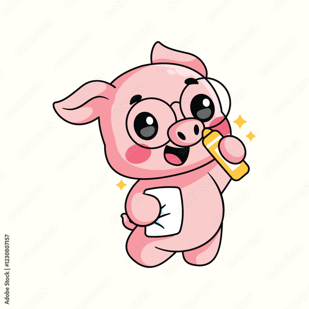 Obraz premium Pig Drawing