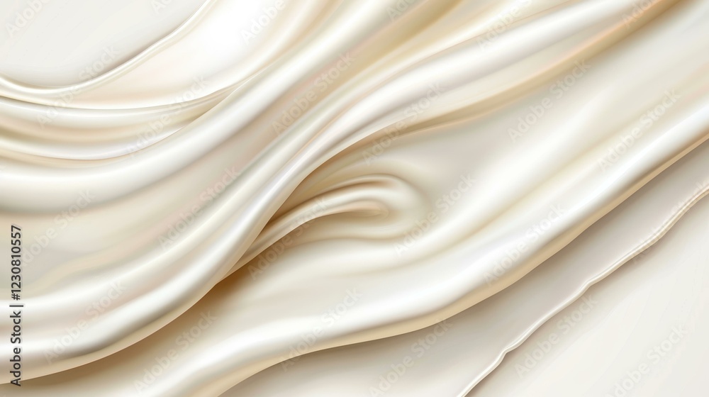 Fototapeta premium Experience the elegance of a pearlescent white background with gentle waves, ideal for luxury designs and minimalistic aesthetics.