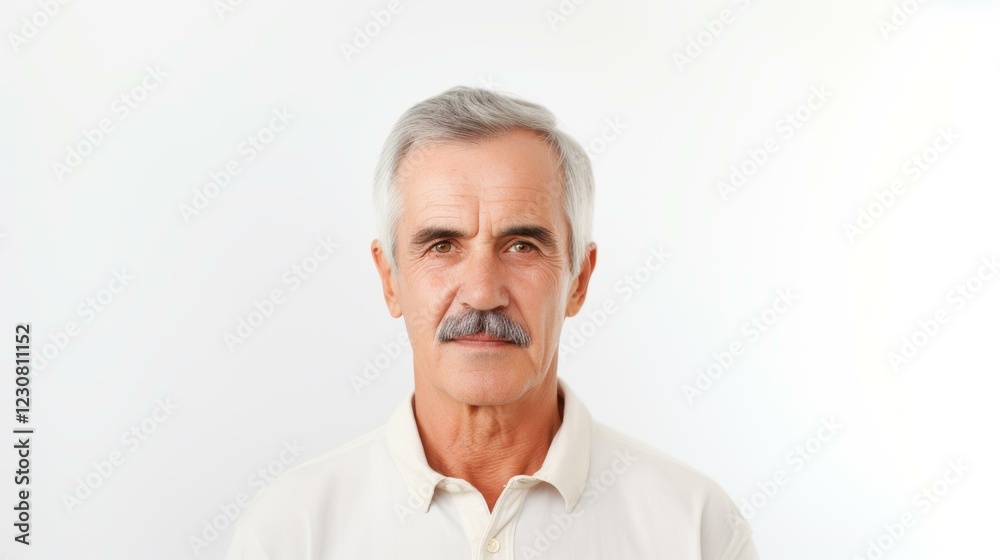 A selfassured senior man confidently poses for the camera, showcasing his vibrant personality against a clean backdrop. A selfassured senior man confidently poses for the camera, showcasing his vibrant personality against a clean backdrop.