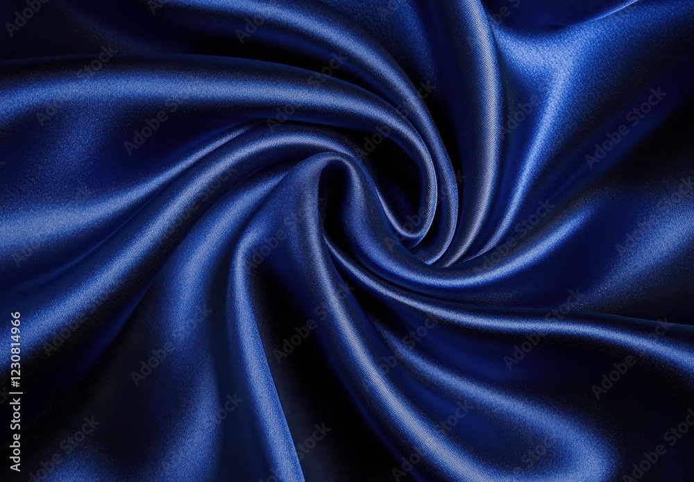Fototapeta premium A close-up of the material, showcasing its deep blue color and smooth texture, set against a dark background 