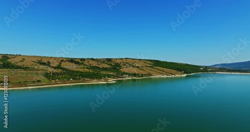 Wallpaper Mural Dam Reservoir Camping Ground Near A Town In Rural Bulgaria Montana Ogosta Torontodigital.ca