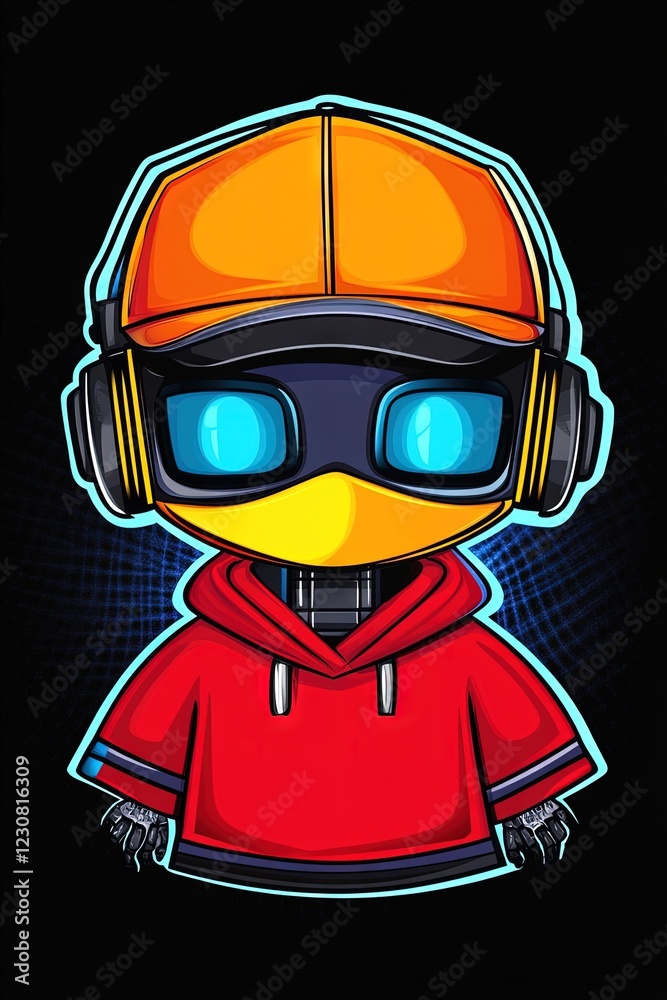 illustration robot rapper illustration robot rapper