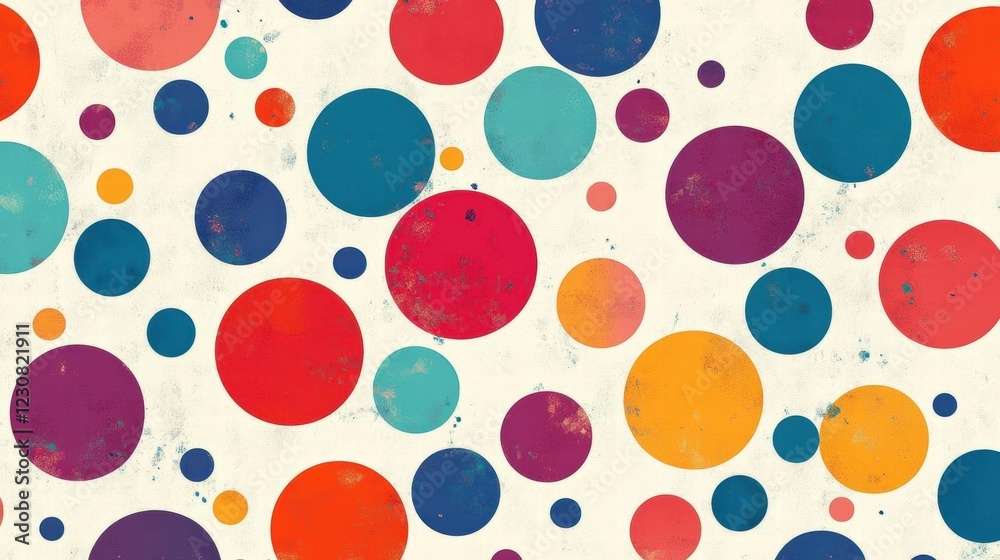 Abstract Colorful Polka Dot Pattern Abstract Colorful Polka Dot Pattern