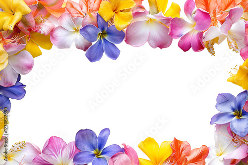 Hawaiian Lei Garland With Fresh Flowers Isolated on a Transparent Background for Tropical Themed Events and Occasions