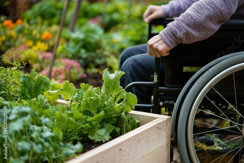 Gardening in a wheelchair: cultivating fresh vegetables and herbs