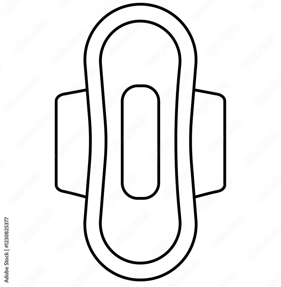 Sanitary pad icon with wings for menstruation and hygiene. Feminine care. Protection. Comfort. Empowering women's health. Menstrual hygiene symbol for apps, websites, and packaging. Clean design fo
Sanitary pad icon with wings for menstruation and hygiene. Feminine care. Protection. Comfort. Empowering women's health. Menstrual hygiene symbol for apps, websites, and packaging. Clean design fo