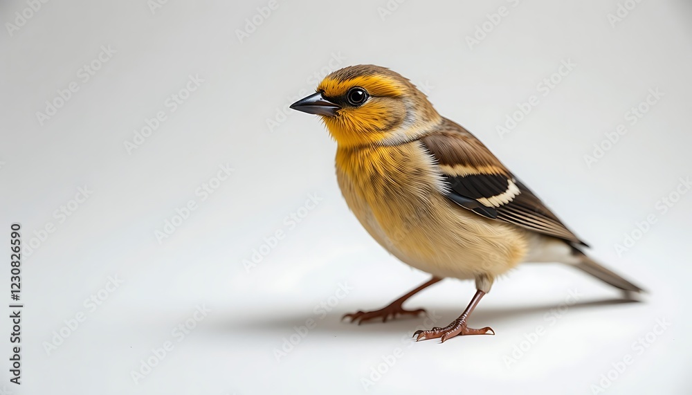 Golden-winged Bird: A Serene Portrait in Soft Light Golden-winged Bird: A Serene Portrait in Soft Light