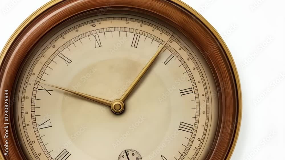 Antique compass needle movement captured in timelapse displaying elegant design Antique compass needle movement captured in timelapse displaying elegant design