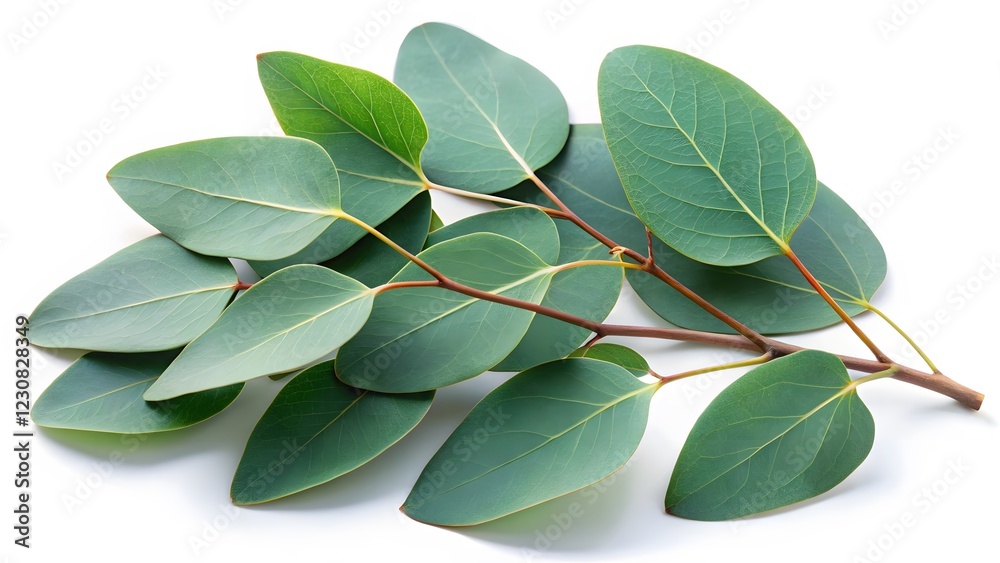 Obraz premium Eucalyptus Branch with Green Leaves