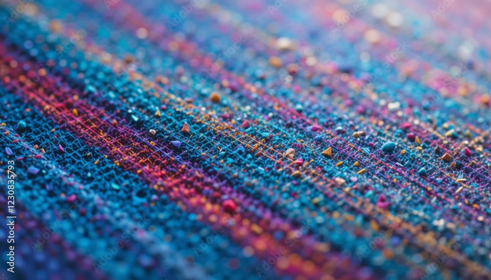 Vibrant Fabric Texture with Sharp Weave and Thread Details