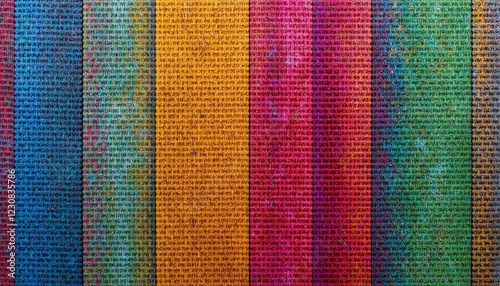 Vibrant Fabric Texture with Sharp Weave and Thread Details photo