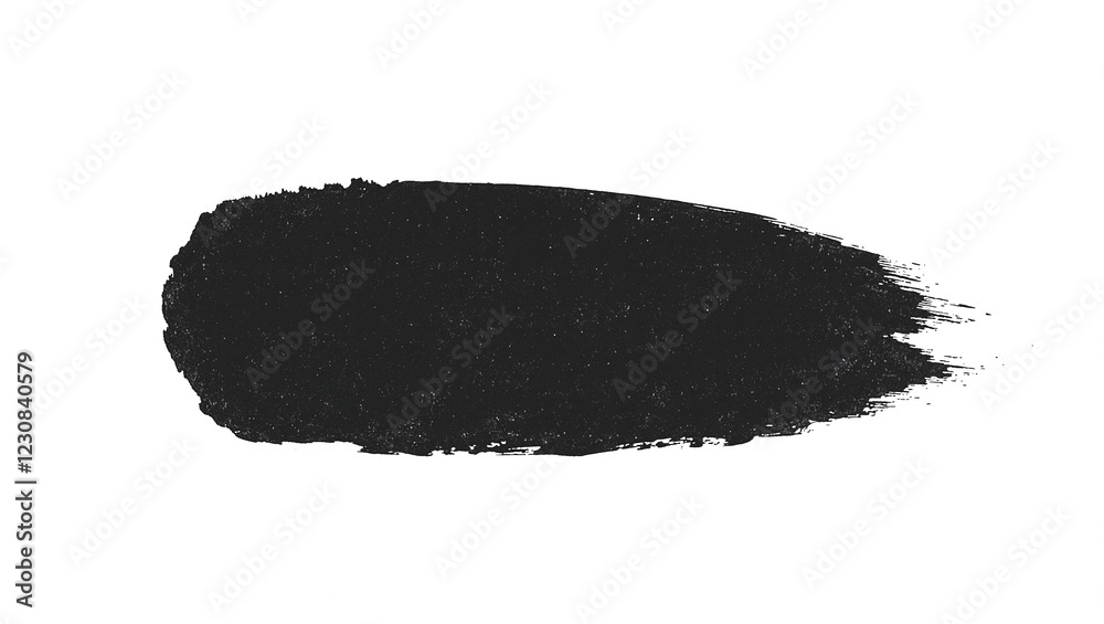 Abstract black ink brushstroke on white canvas Abstract black ink brushstroke on white canvas