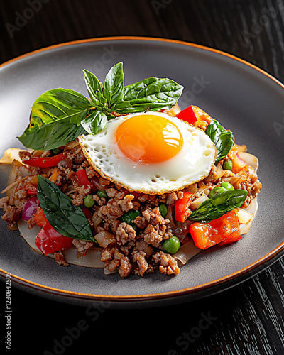  aromatic thai pad kra pao