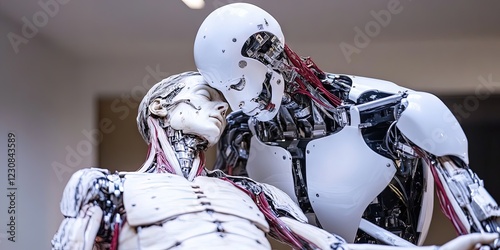 ai robots recreating the pieta 