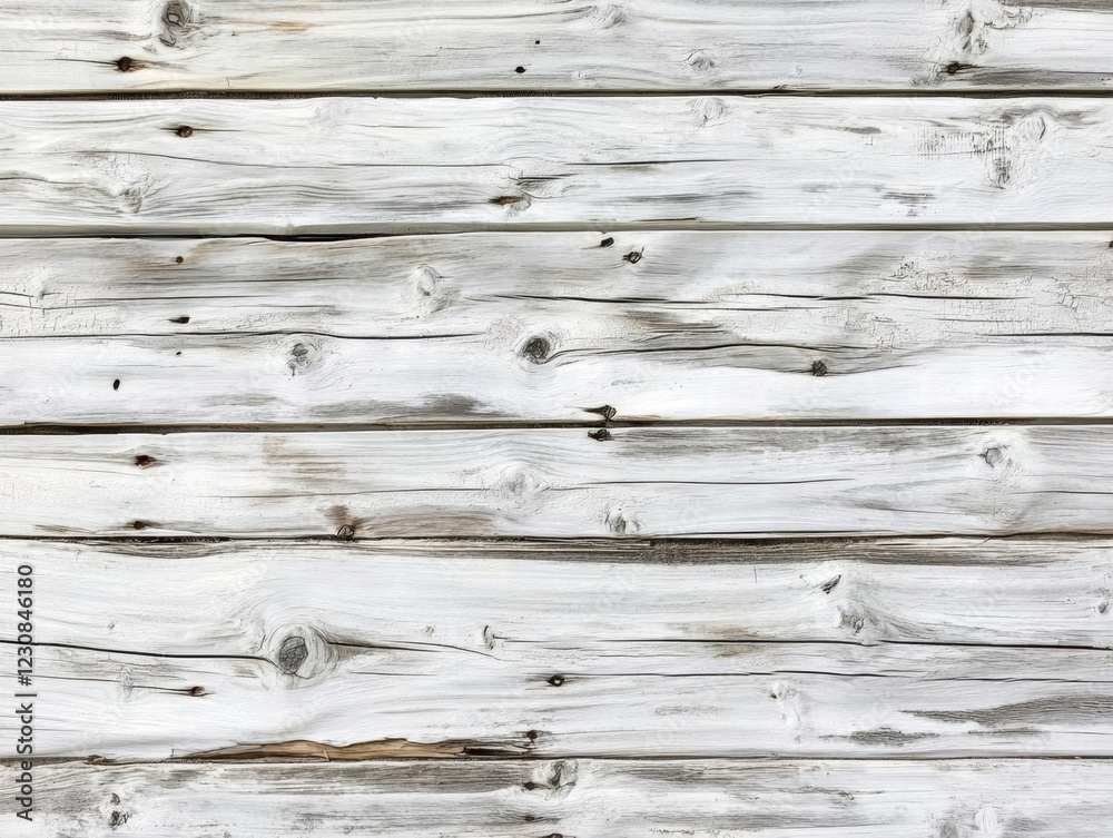 Obraz premium Whitewashed Weathered Wooden Planks Texture