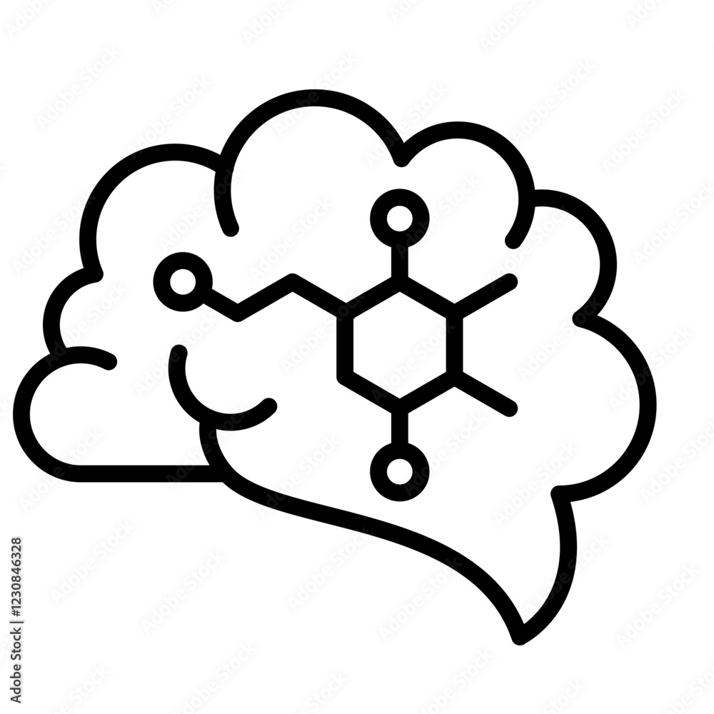 Dopamin hormone symbol and Dopamine Receptor Dopamin hormone symbol and Dopamine Receptor