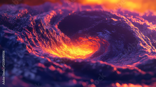 Cosmic vortex odyssey - vibrant galactic swirl. Galactic Ridge. Illustration