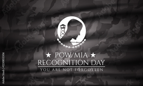 National POW MIA Recognition Day Design Background Illustration