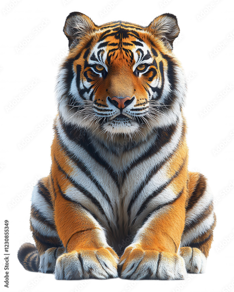 Obraz premium Realistic Tiger Statue Digital Art Techniques Uncovered for Illustrators Artists