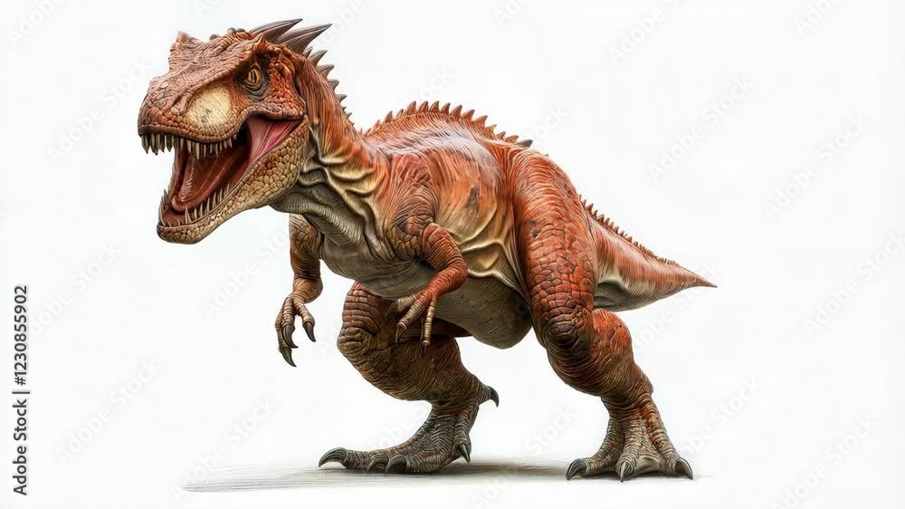 Fierce dinosaur roar animation: dynamic trex movement and expression Fierce dinosaur roar animation: dynamic trex movement and expression