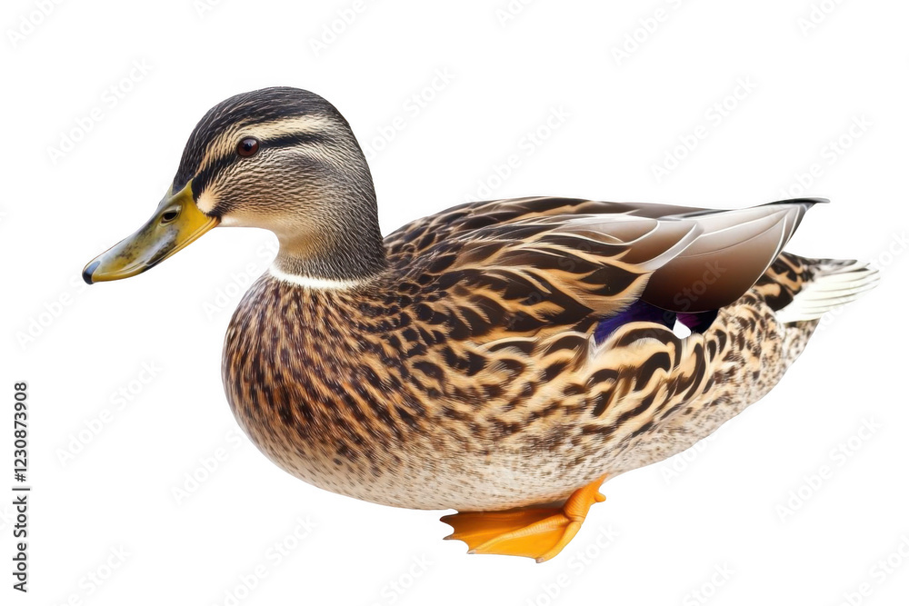 Duck Sits Calmly on Black Background, Showing Off Colorful Feathers. Bird Photography. Duck Sits Calmly on Black Background, Showing Off Colorful Feathers. Bird Photography.