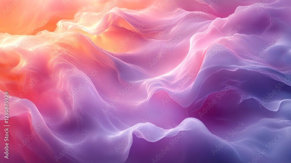 Obraz premium Abstract soft pastel gradient with smooth flowing textures. Generative AI
