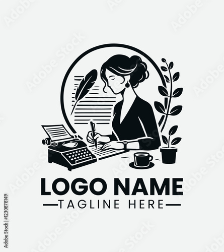 Professional Author Logo Design, Writer Logo, Book Author Logo, Creative Writer Logo, Literary