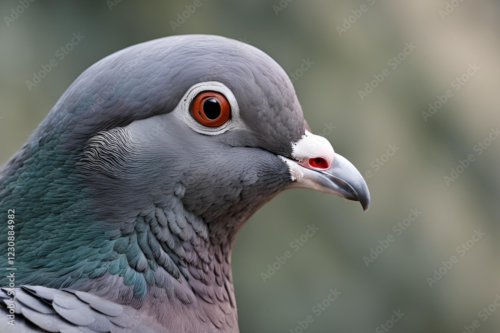 Pigeon Face Close Up Pigeon Face Close Up