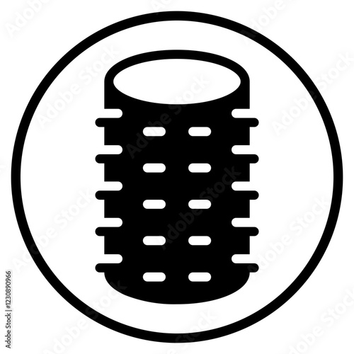 hairstyling glyph icon
