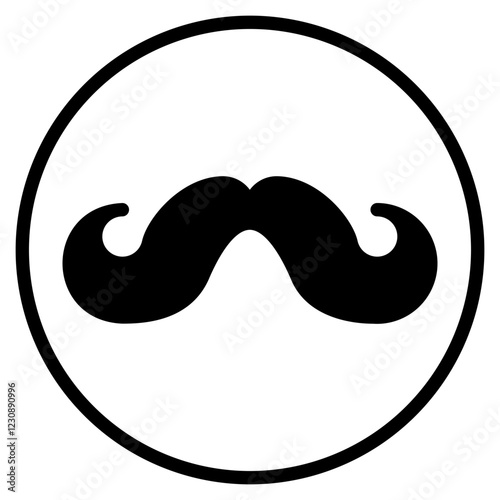 moustache glyph icon