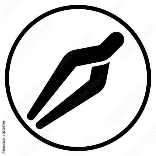 tweezers glyph icon