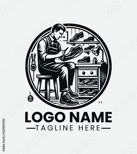 Shoe Repair Logo Design, Cobblers, Shoe Repair Shop, Sole Repair, Shoe Care