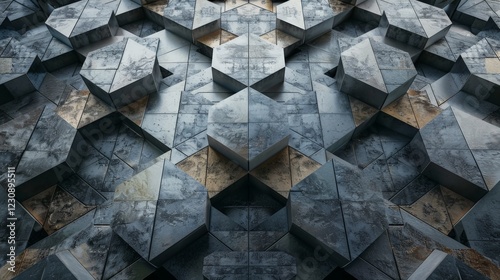 Abstract Geometric Hexagonal Pattern
