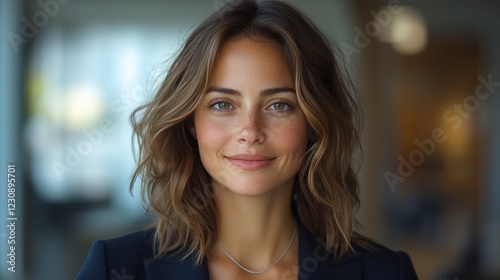 Wallpaper Mural Professional woman smiling in modern office setting Torontodigital.ca