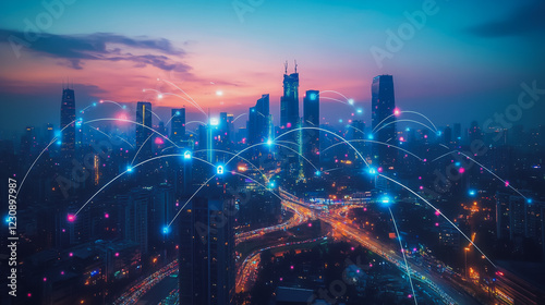 Wallpaper Mural Professional business team working on a project together in the office Using innovation economic growth charts and network connections to accompany the data. in analyzing future trends Torontodigital.ca