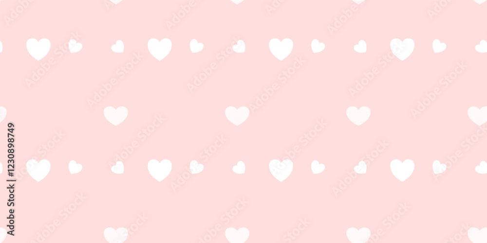 White Heart Seamless Pattern on Pink Background. Love romantic theme. Pattern hearts with Love for Valentine's Day. Valentines day background. Vector abstract texture with small hearts White Heart Seamless Pattern on Pink Background. Love romantic theme. Pattern hearts with Love for Valentine's Day. Valentines day background. Vector abstract texture with small hearts