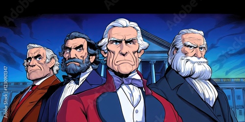 comic founding fathers from 1776 in modern times