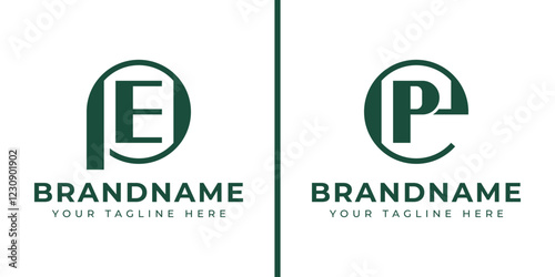 Letters PE and EP Monogram Logo, suitable for any brand with PE or EP initials