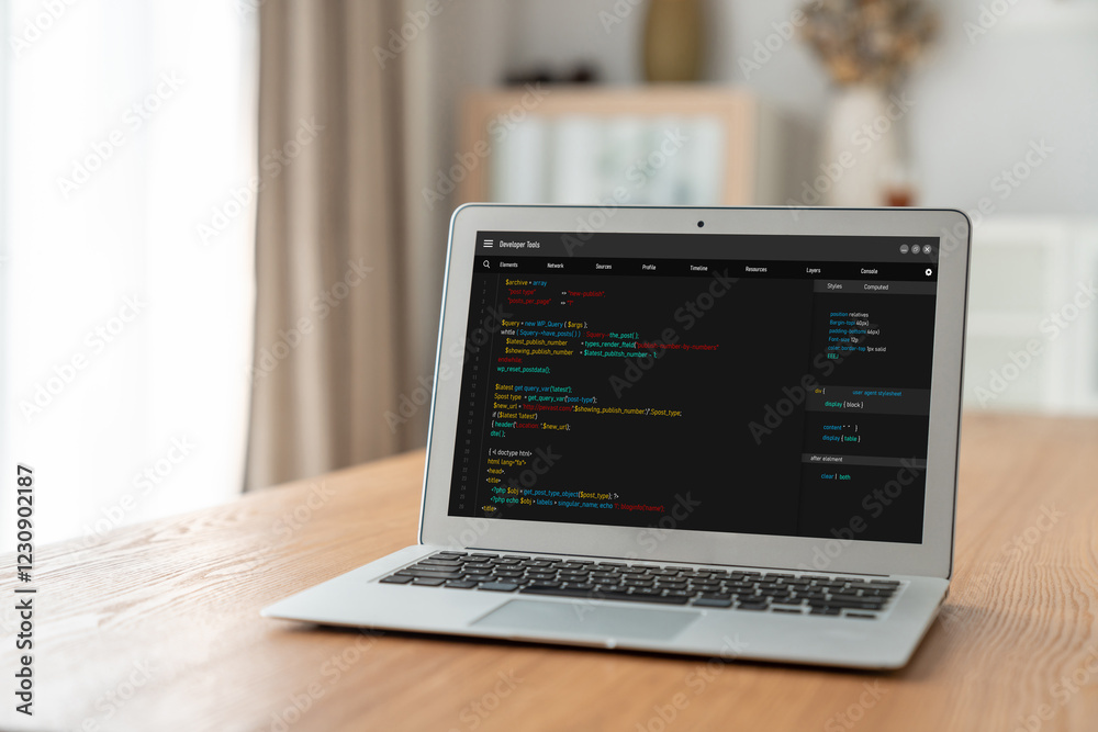 Software development programming on computer screen for modish application and program coding Software development programming on computer screen for modish application and program coding