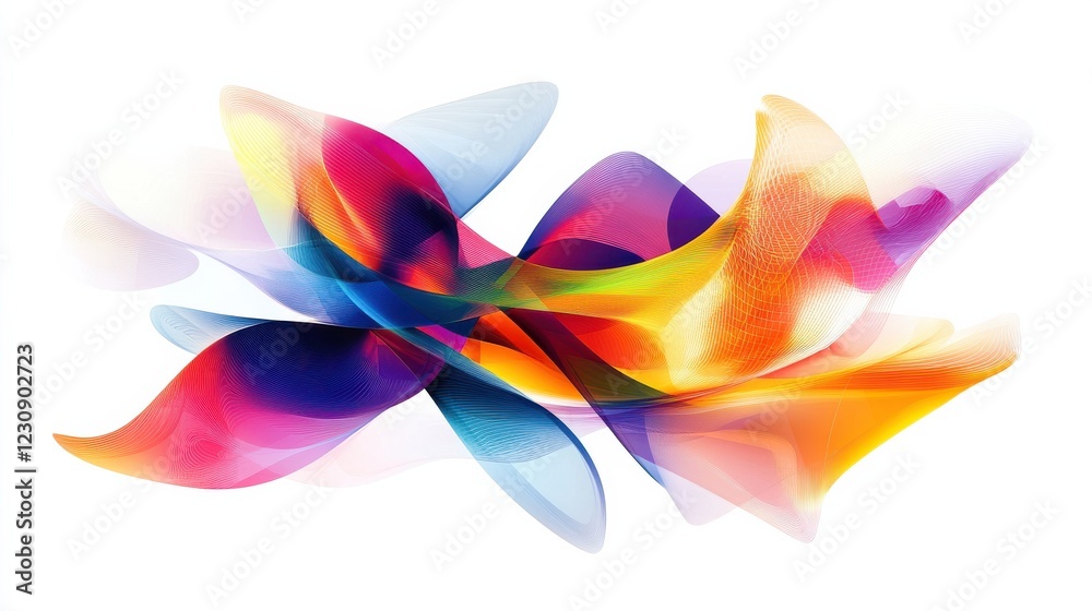 Obraz premium Vibrant Abstract Waves of Colorful Light in Artistic Motion Flow