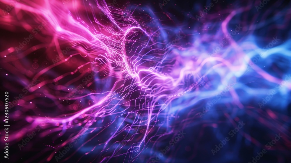 Abstract Pink and Blue Energy Flow Abstract Pink and Blue Energy Flow