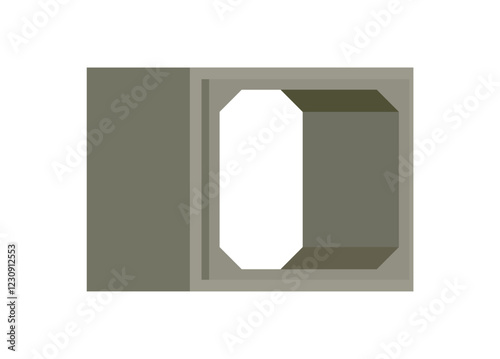 Box culvert. Simple flat illustration.
