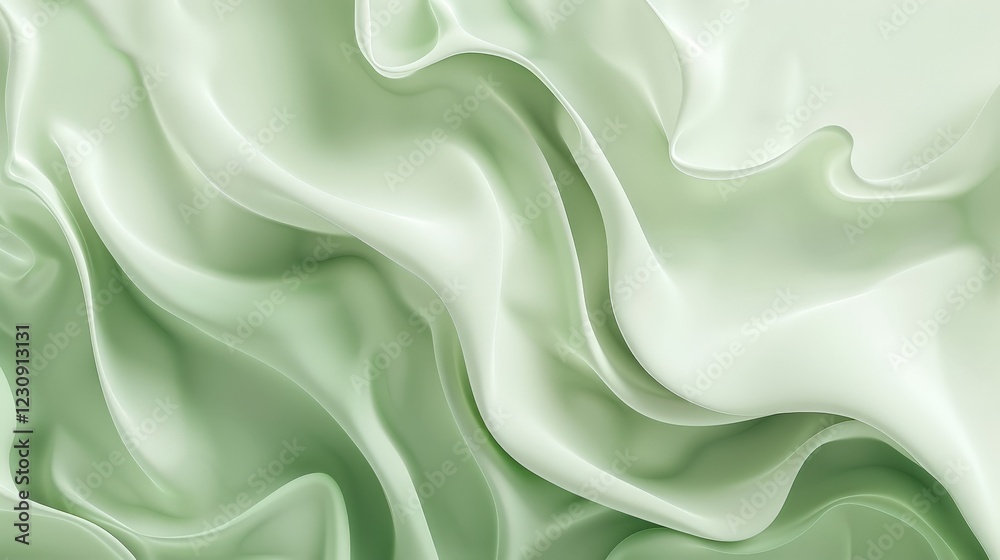 Obraz premium Abstract Green Silk Drape Texture