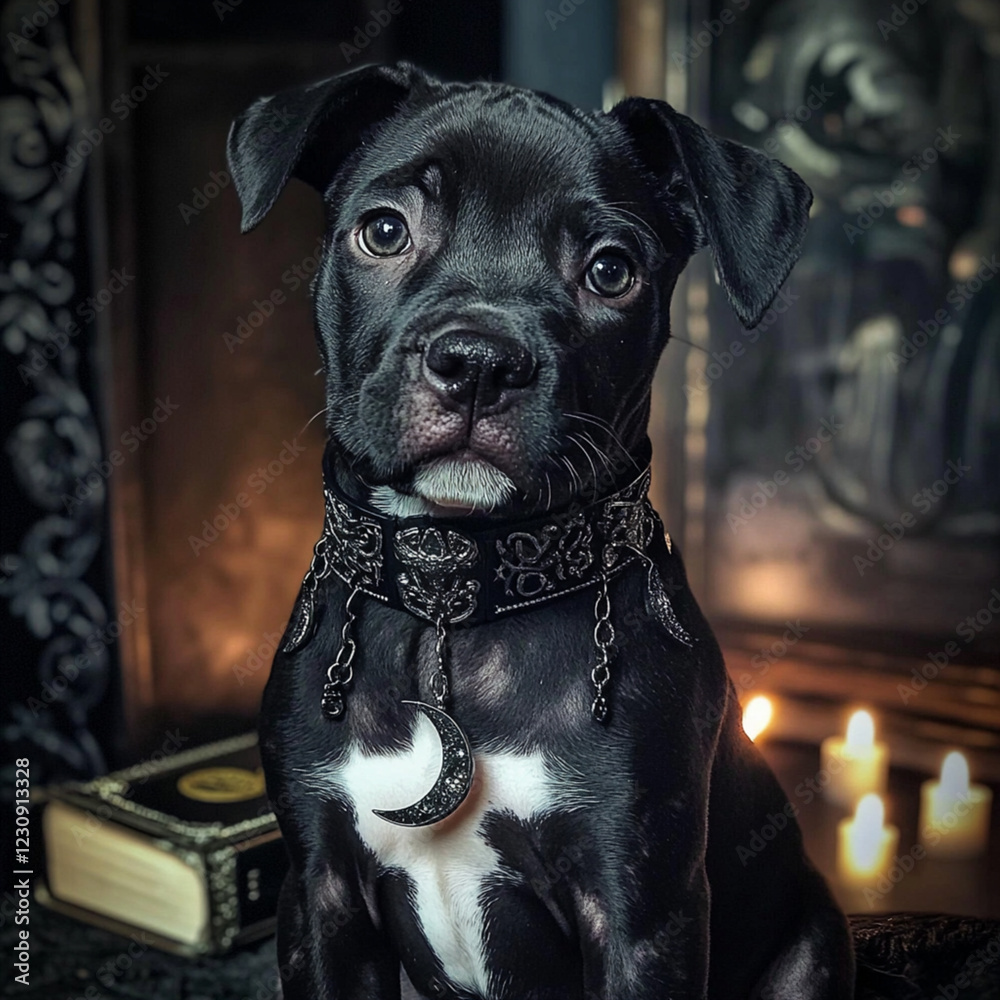 ritualistic staffy with candles 