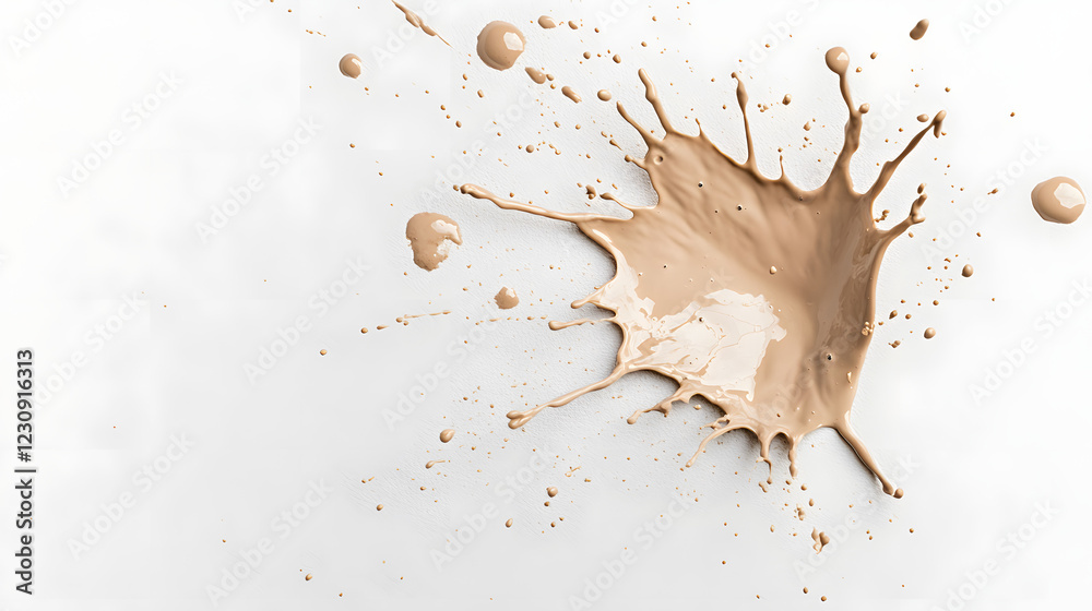 Mud splashes on a white surface, captured in high clarity, with visible grains and water residue. Mud splashes on a white surface, captured in high clarity, with visible grains and water residue.