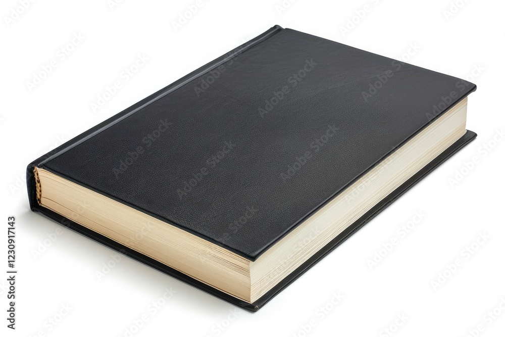 Flawless Image of Black Book Isolated on White Background Flawless Image of Black Book Isolated on White Background