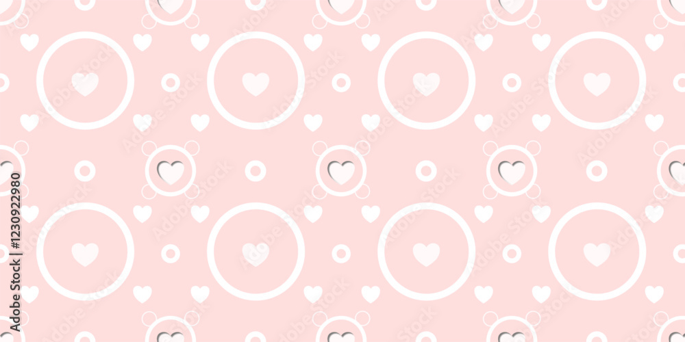 White Heart Seamless Pattern on Pink Background. Love romantic theme. Pattern hearts with Love for Valentine's Day. Valentines day background. Vector abstract texture with small hearts White Heart Seamless Pattern on Pink Background. Love romantic theme. Pattern hearts with Love for Valentine's Day. Valentines day background. Vector abstract texture with small hearts