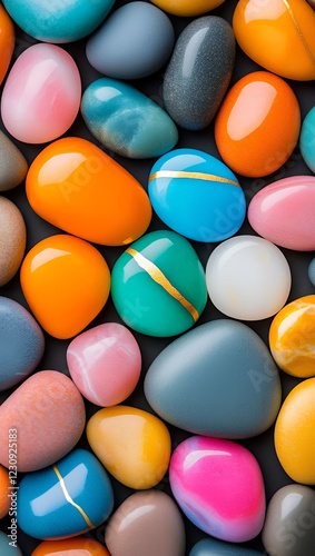 Colorful Candy Pebbles Easter Egg Sweets, Polka Dot Treats